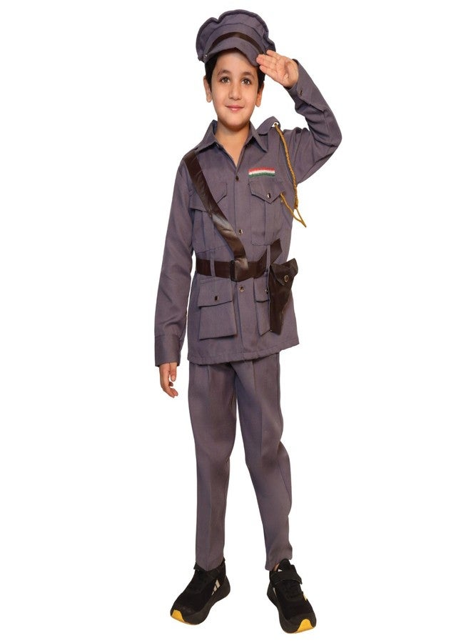 كاكو فانسي دريسيس زي تنكري من البوليستر من كاكو، زي مساعدنا/بطلنا القومي، زي القوات الجوية الهندية - أزرق، مقاس 14-17 سنة، للأولاد والبنات - Image 1